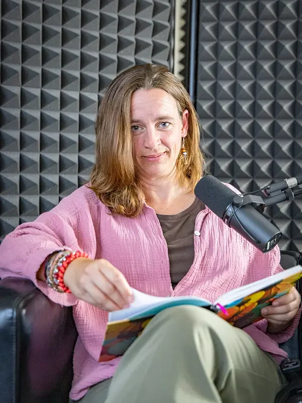 Maren Carls im Aufnahmestudio
